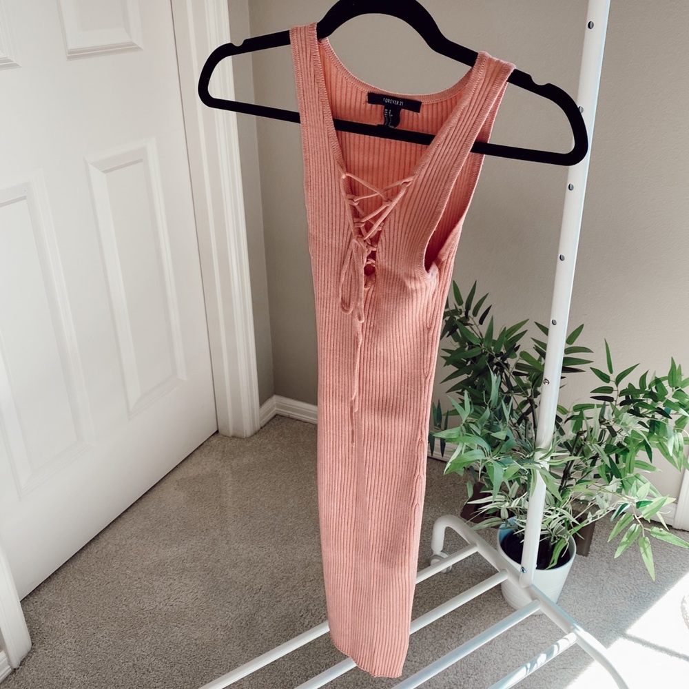 Bodycon Cotten Dress- Pink